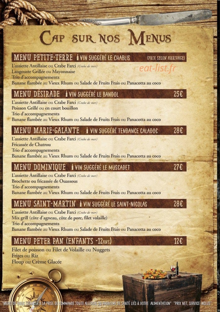 La Rhumerie du Pirate — carte page 4