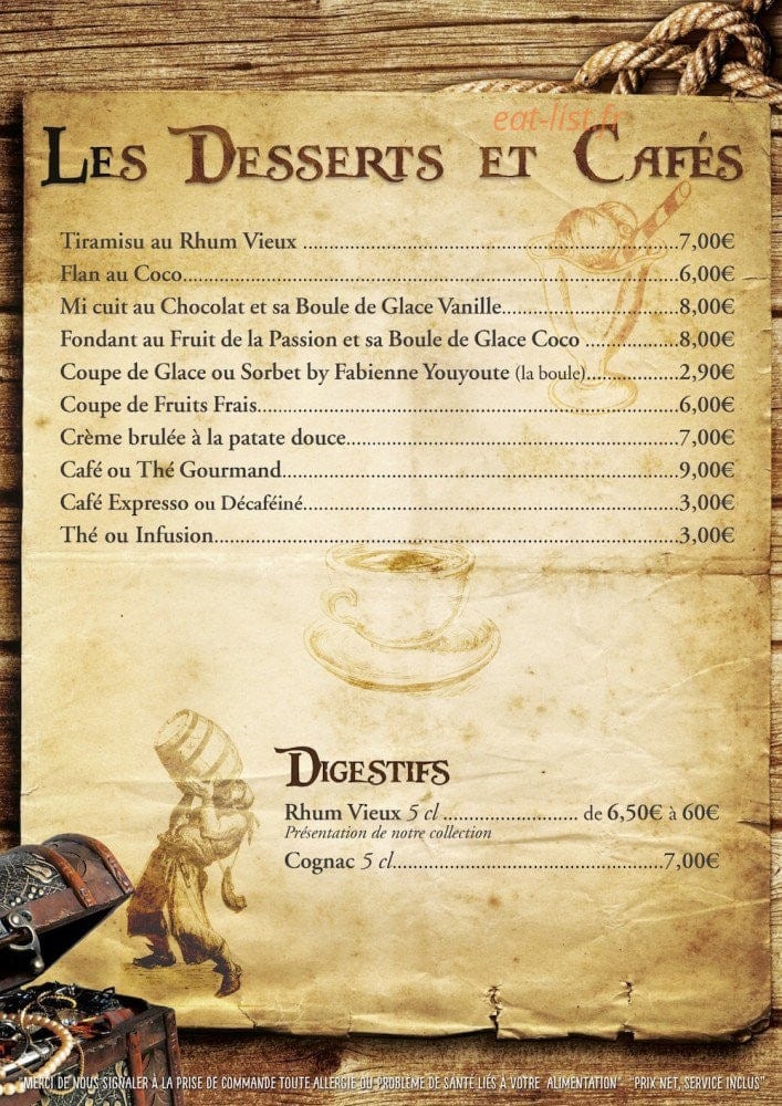 La Rhumerie du Pirate — carte page 6