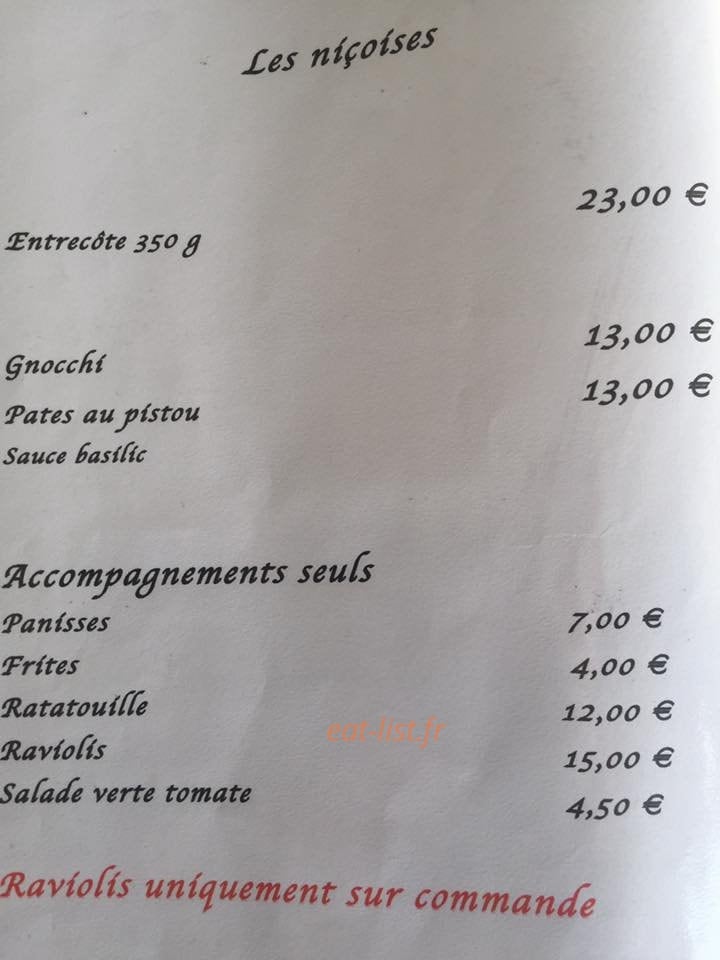 Les Niçoises — carte page 3