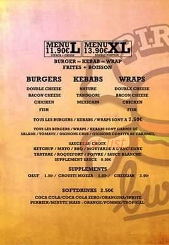 Pirate Burger — carte page 1