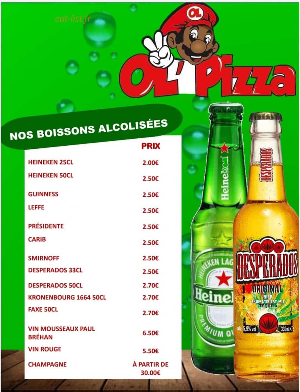 OL Pizza — carte page 8