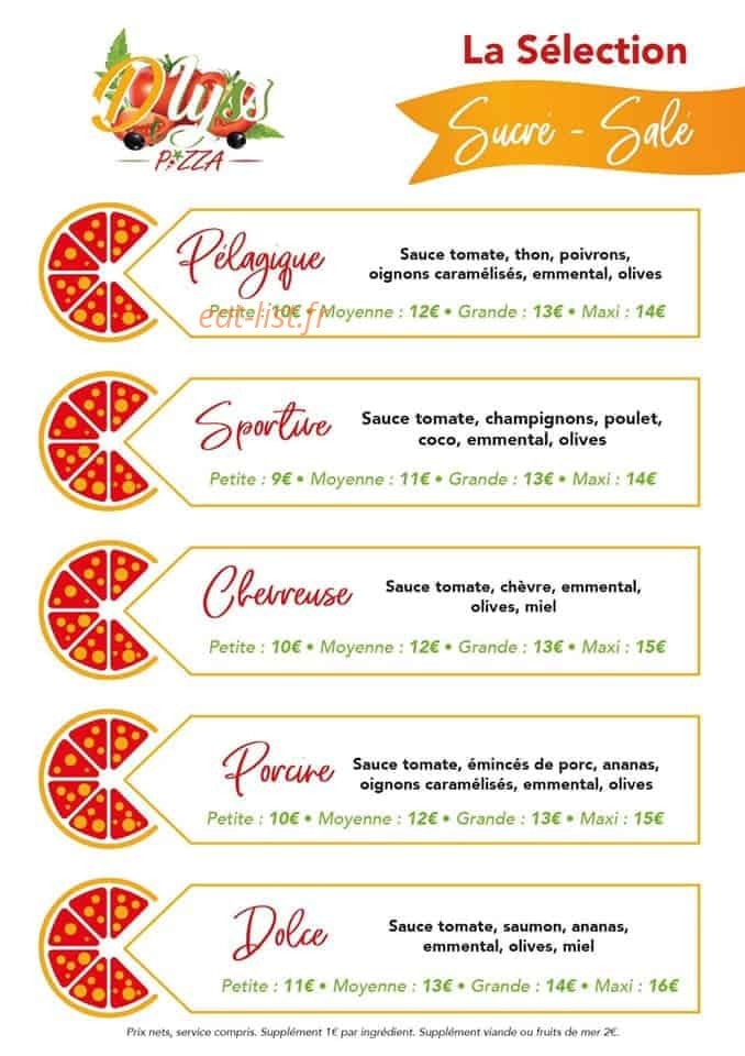 D'lyss pizza — carte page 11