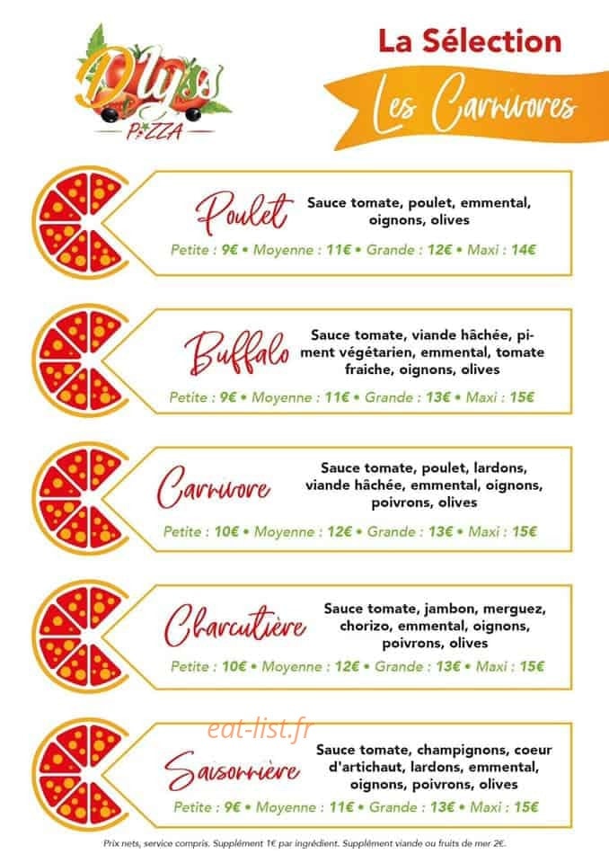D'lyss pizza — carte page 5