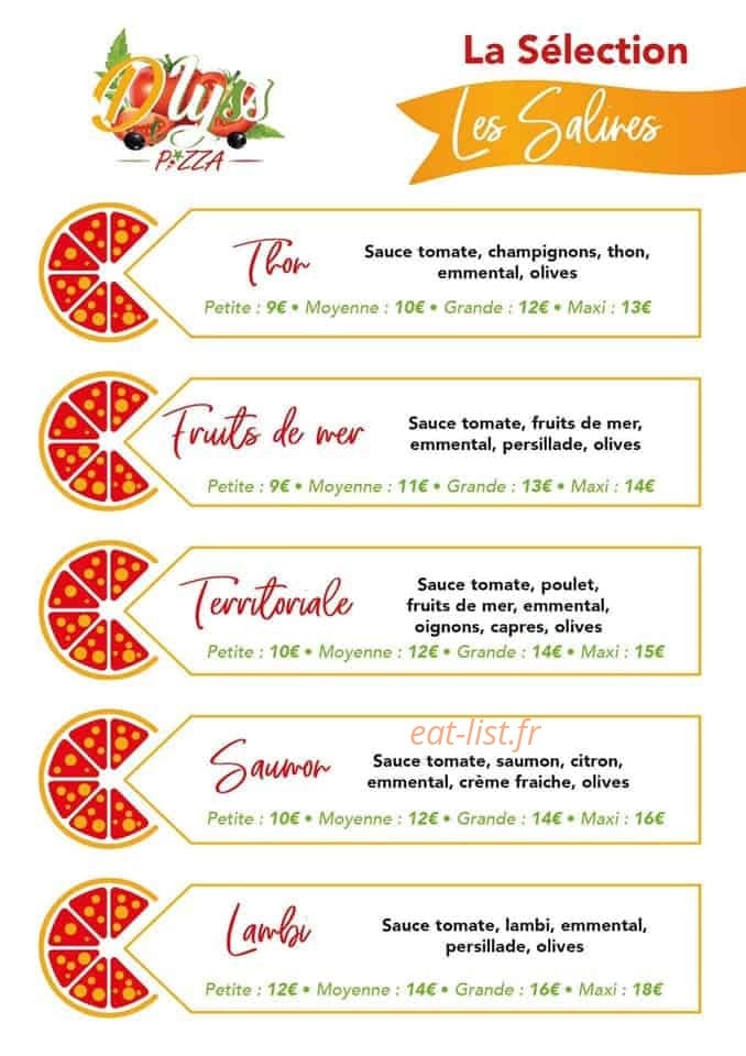 D'lyss pizza — carte page 7