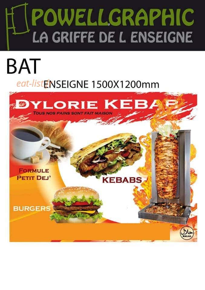 Dylorie Kébab — carte page 1