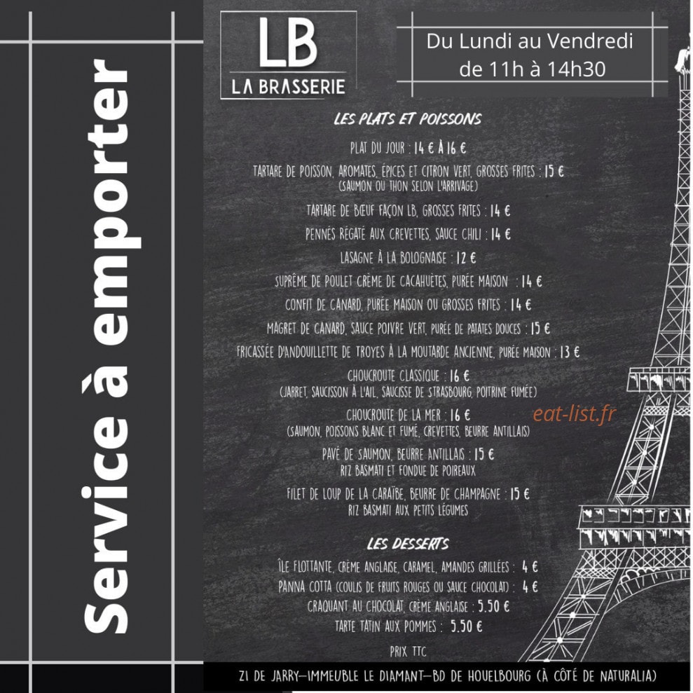 La Brasserie LB — carte page 2