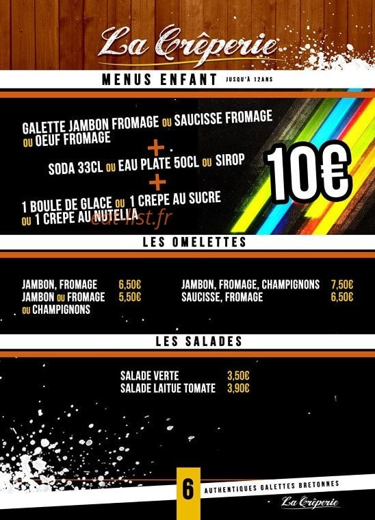 La Crêperie — carte page 2
