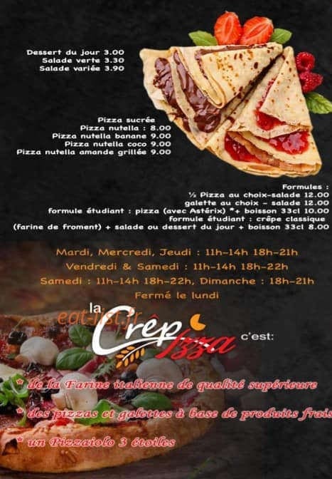 La Crêpizza — carte page 3