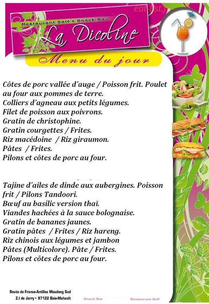 La Dicoline — carte page 1