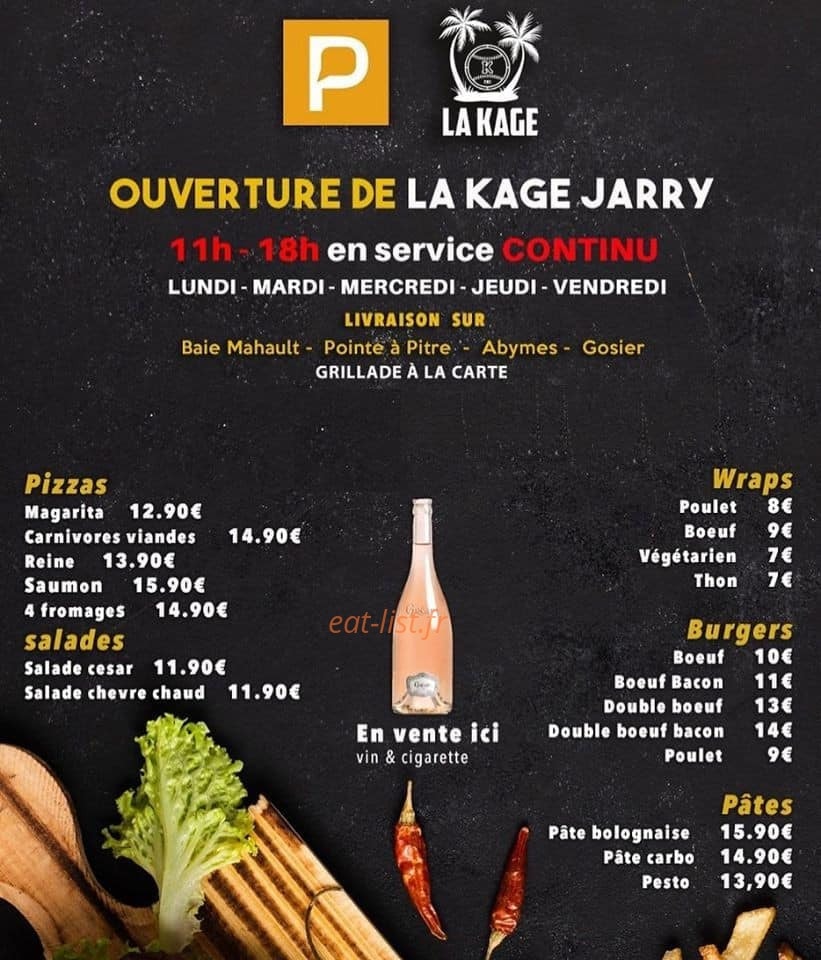 La Kage F.W.I — carte page 1