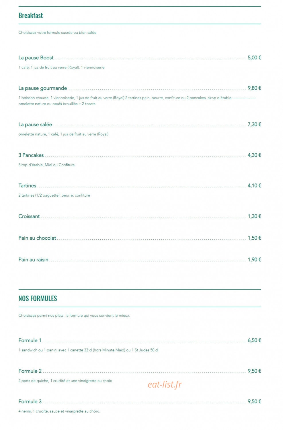 La pause couleur — carte page 1