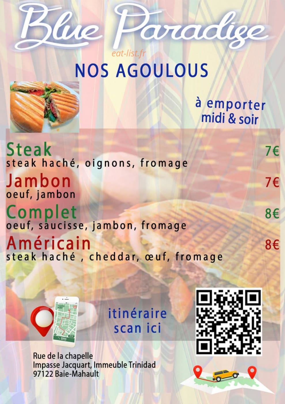 Le Blue Paradise — carte page 2