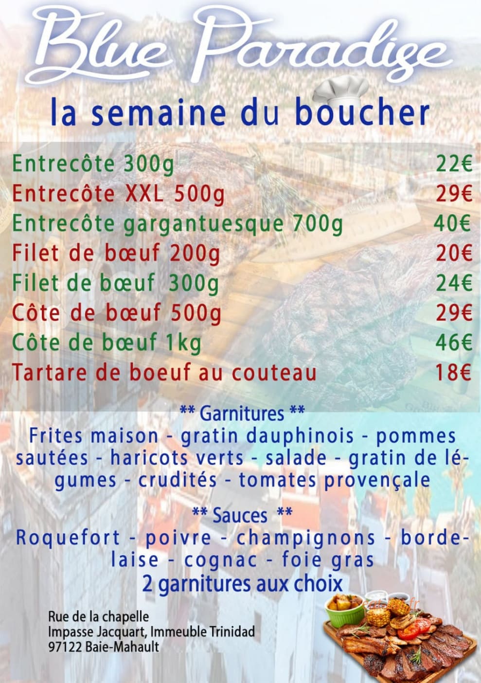 Le Blue Paradise — carte page 5