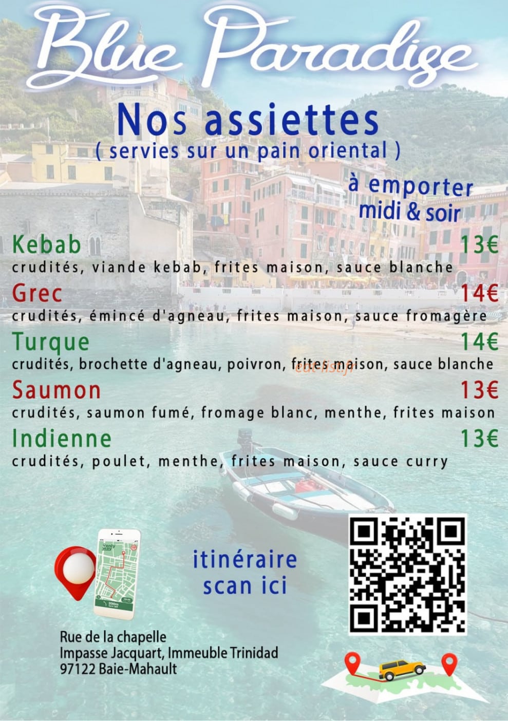 Le Blue Paradise — carte page 4