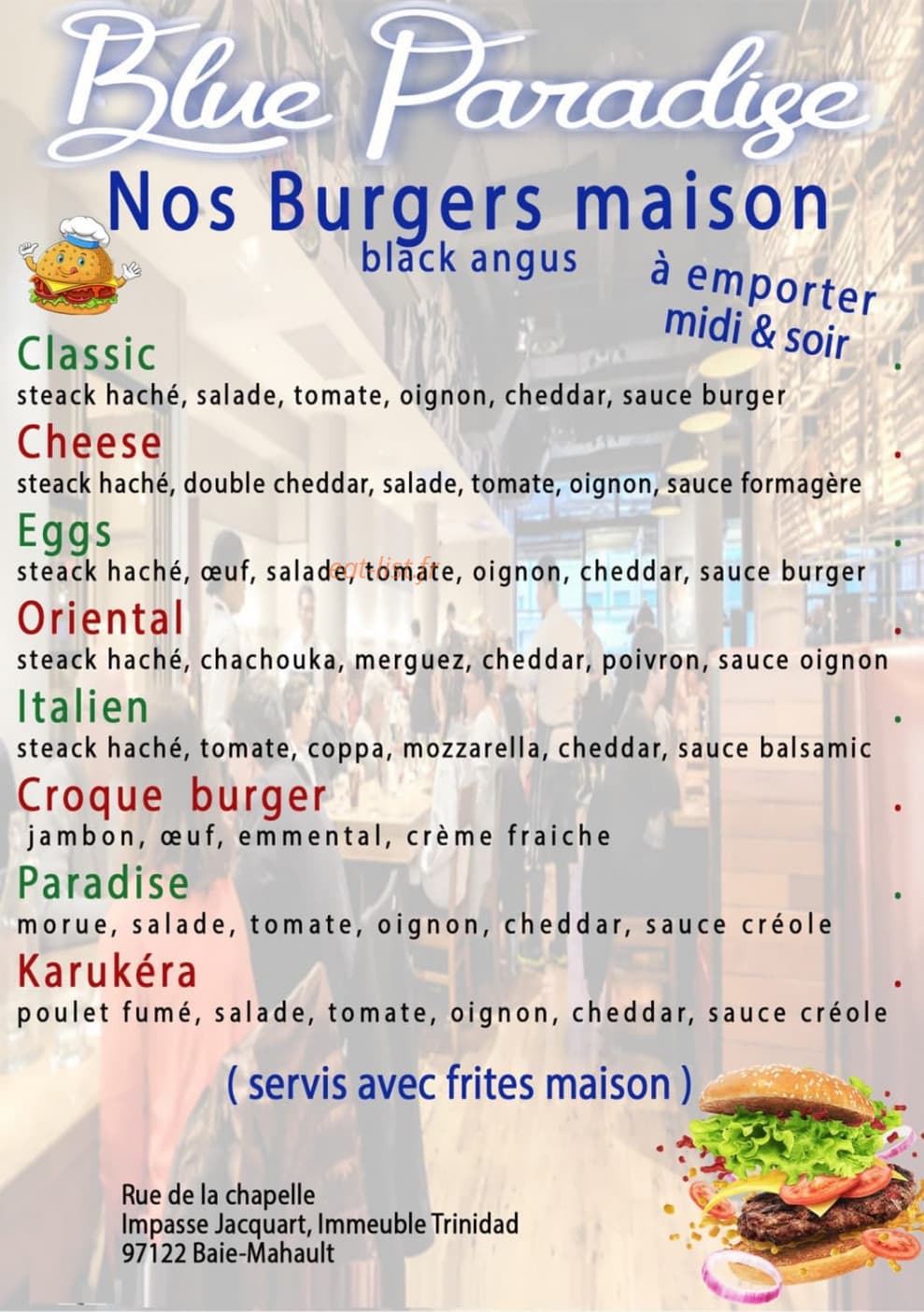 Le Blue Paradise — carte page 6