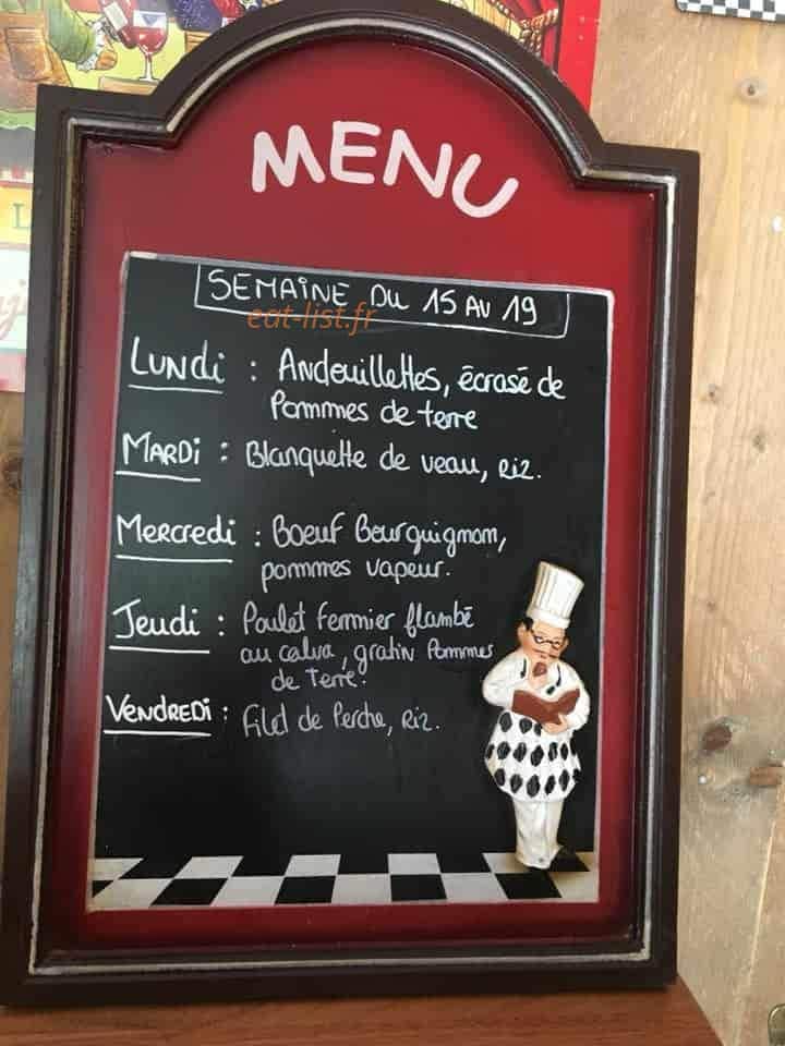 Le Comptoir des vins — carte page 1
