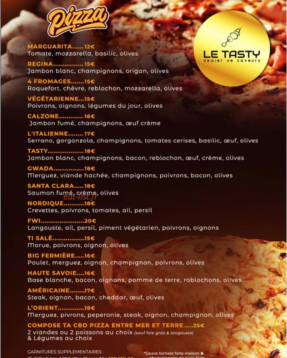 Le Tasty — carte page 1