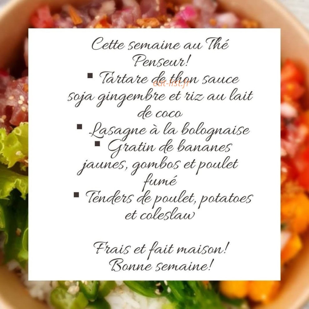 Le Thé Penseur — carte page 1