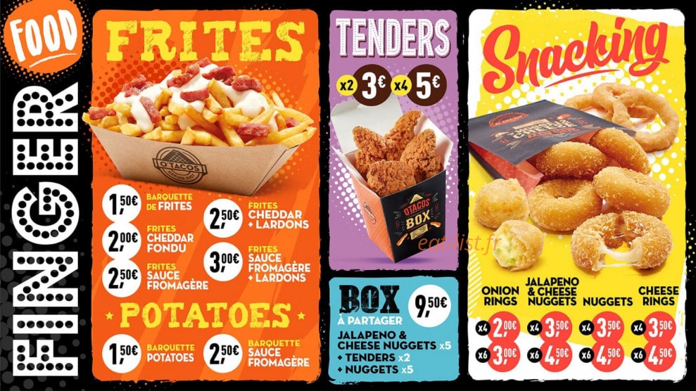 O'Tacos — carte page 1