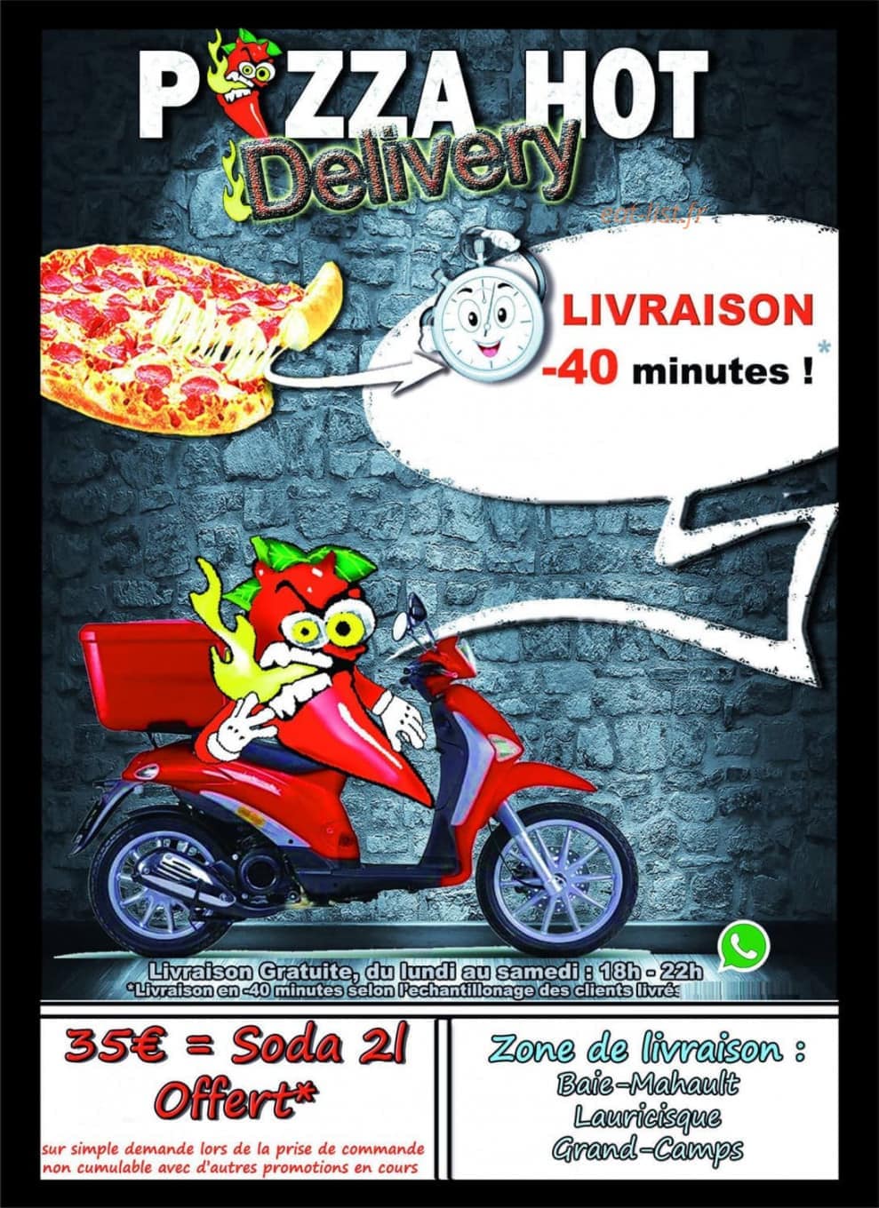 Pizza Hot — carte page 1
