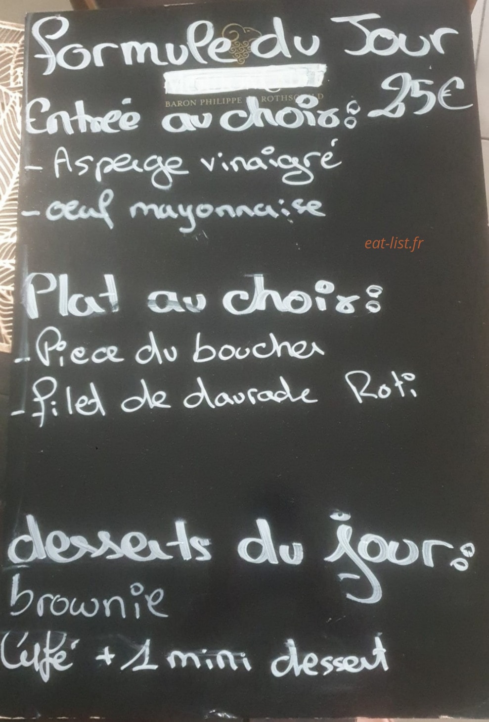 Carte et menu de Restaurante i Latina à Baie Mahault — Formule du jour