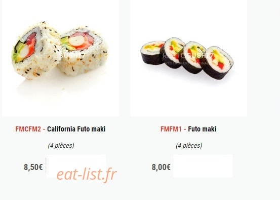 Sushi 7 — carte page 14