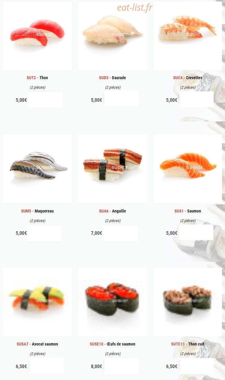 Sushi 7 — carte page 5