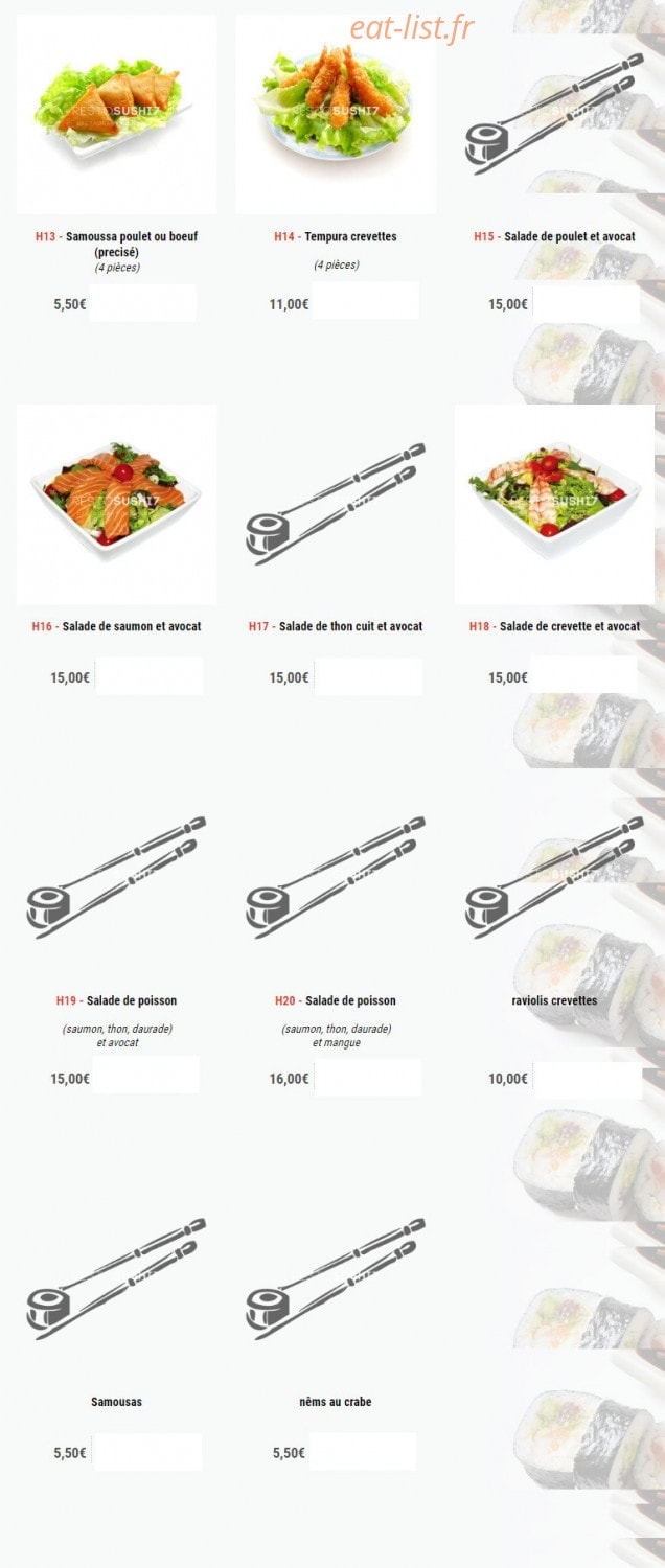 Sushi 7 — carte page 3