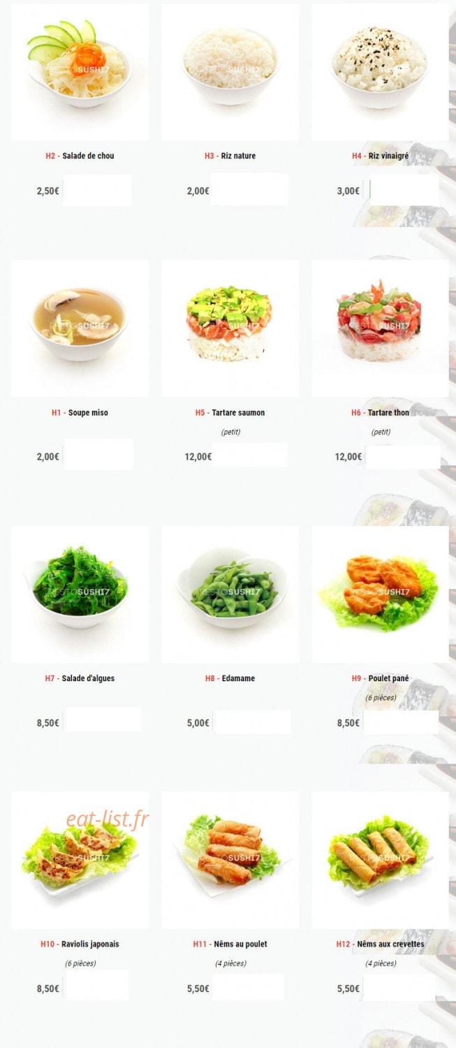 Sushi 7 — carte page 2