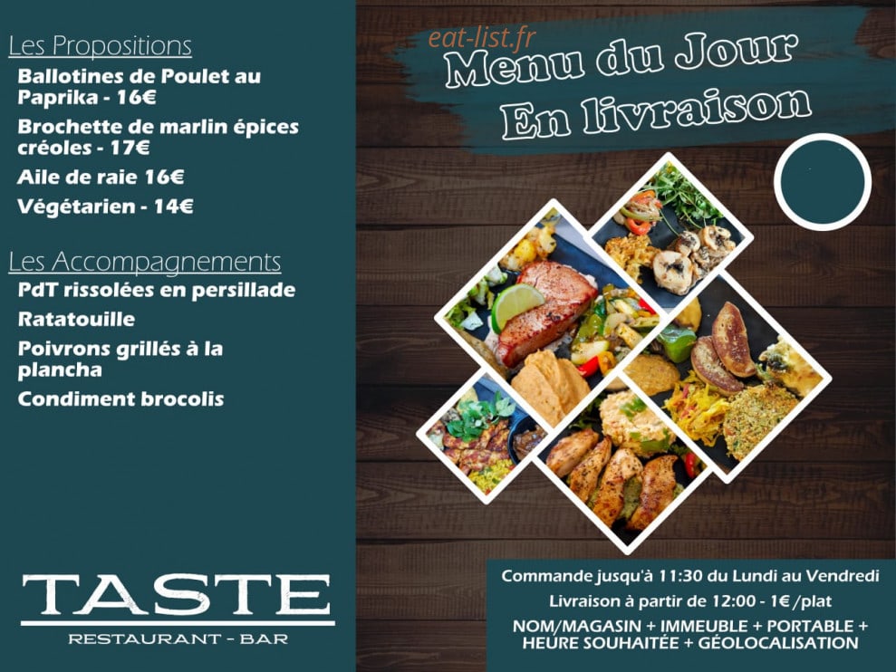 Taste — carte page 1