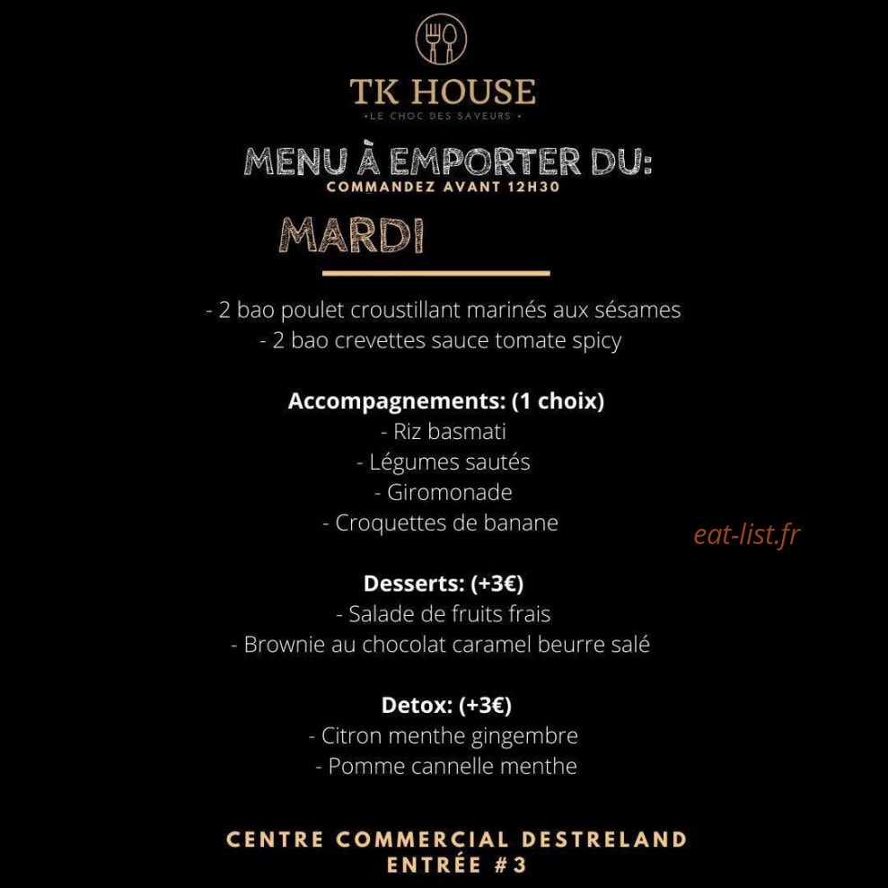 TK House — carte page 1