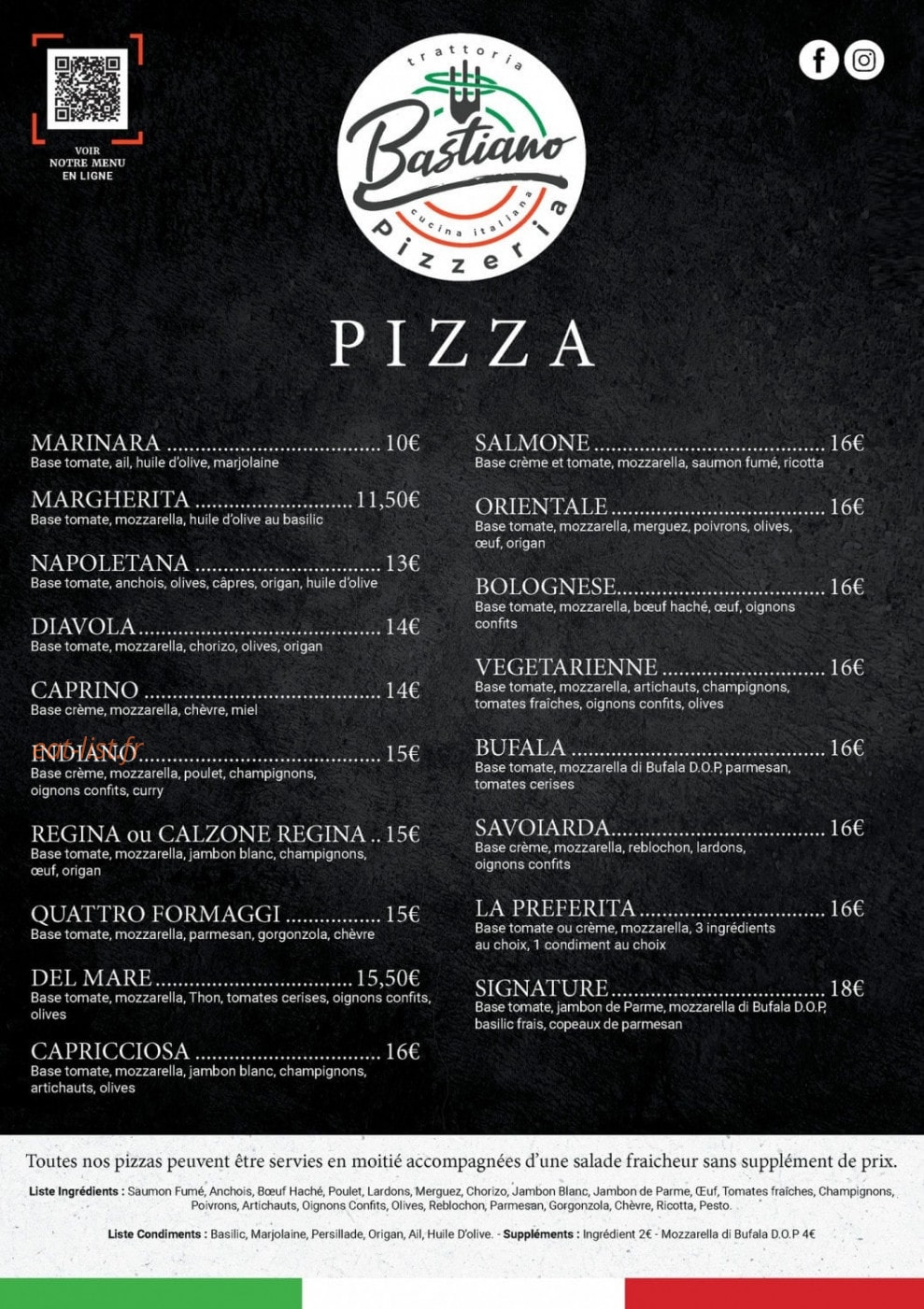 Trattoria Bastiano — carte page 2