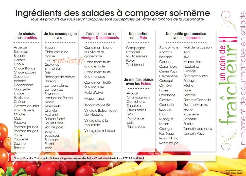 Un Coin de Fraîcheur — carte page 1