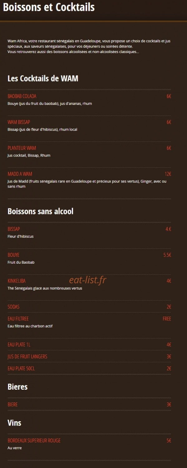 Wam Africa — carte page 2