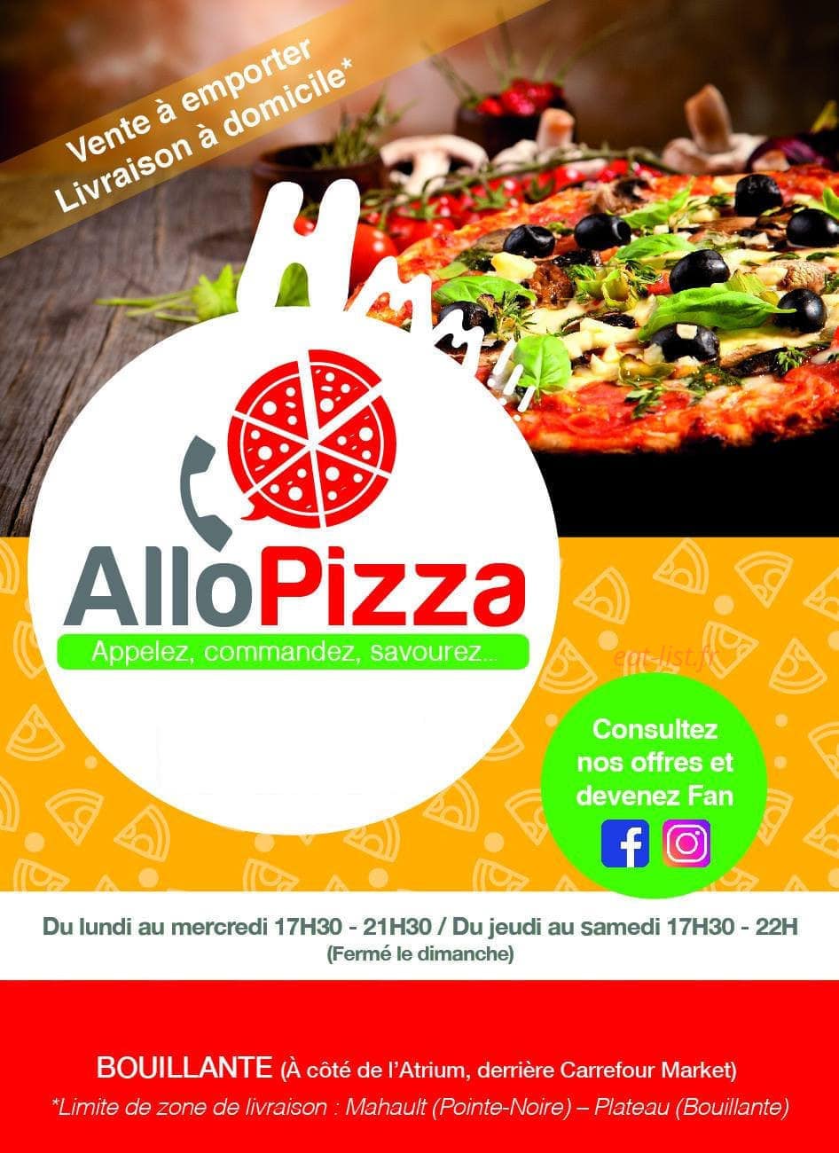 Allo Pizza — carte page 1