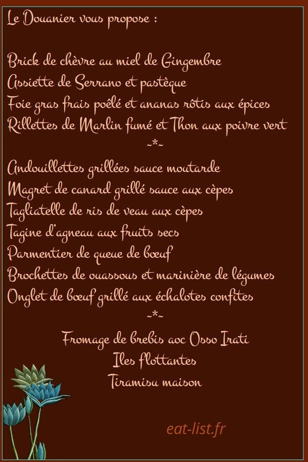 La Kaz Du Douanier — carte page 1