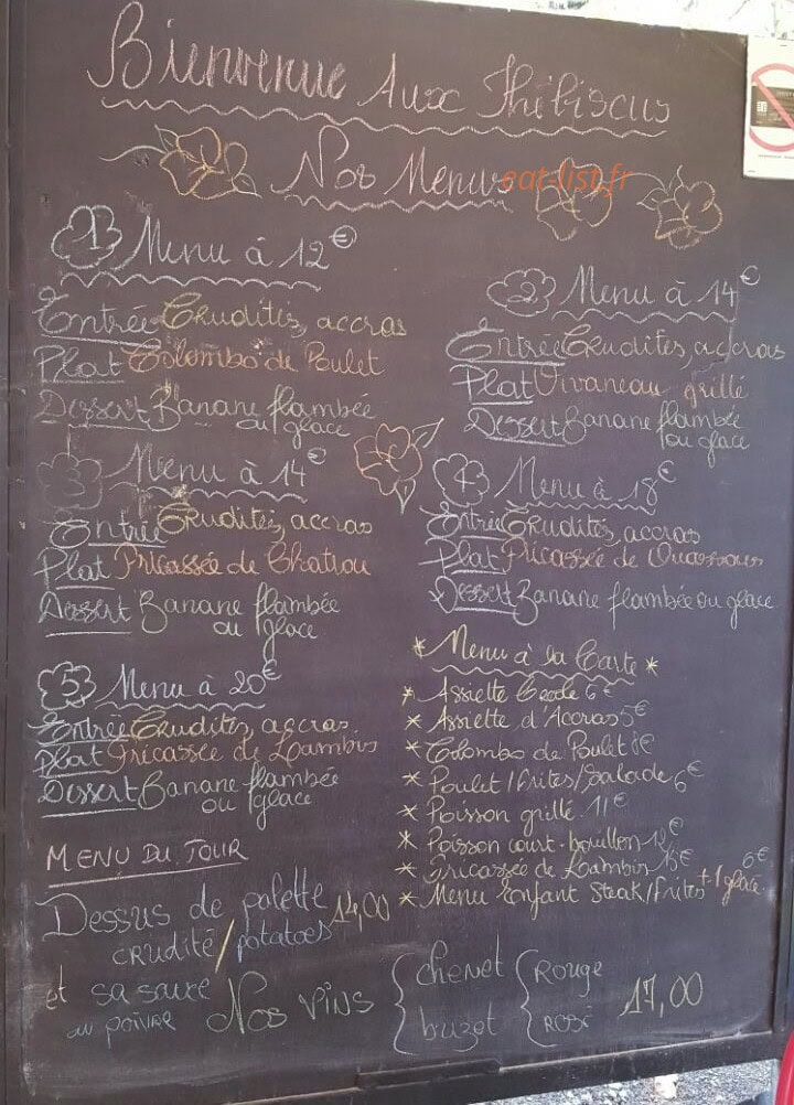 Les Hibiscus — carte page 1