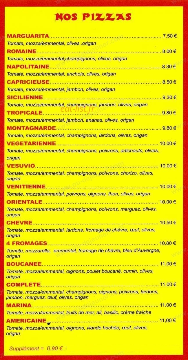 Pizza Gwada'Yolo — carte page 2