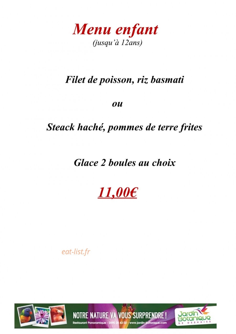 Restaurant Panoramique — carte page 12