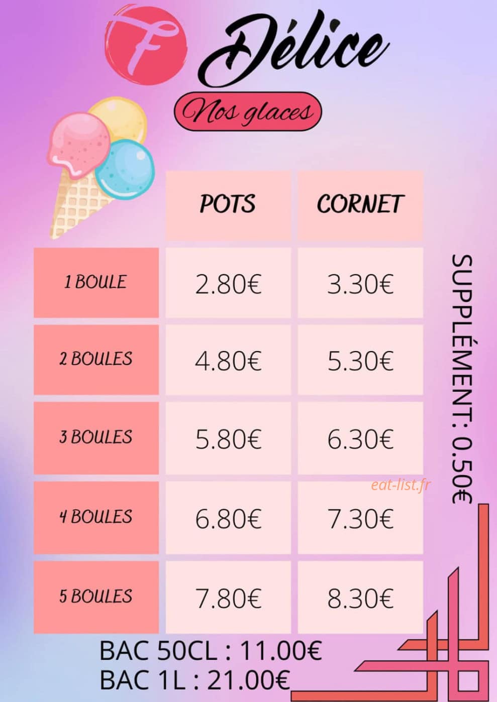 F'Délice — carte page 2