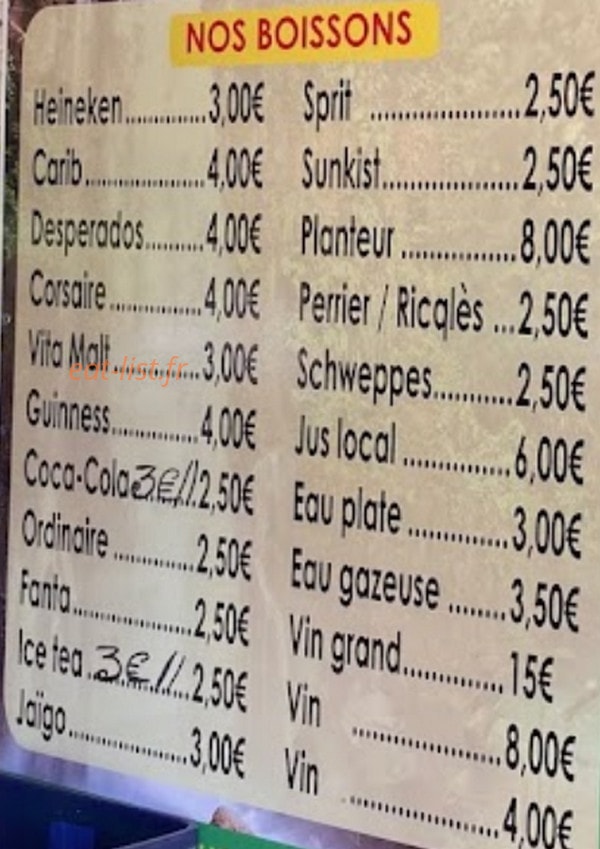 Le Cabana Grill — carte page 5