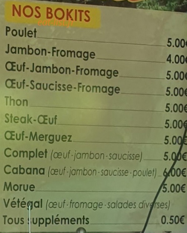 Le Cabana Grill — carte page 3