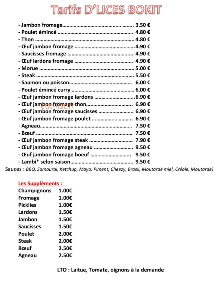 O'Méli by Délices Sucrés — carte page 4