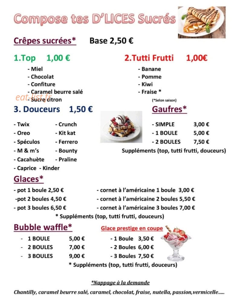 O'Méli by Délices Sucrés — carte page 1