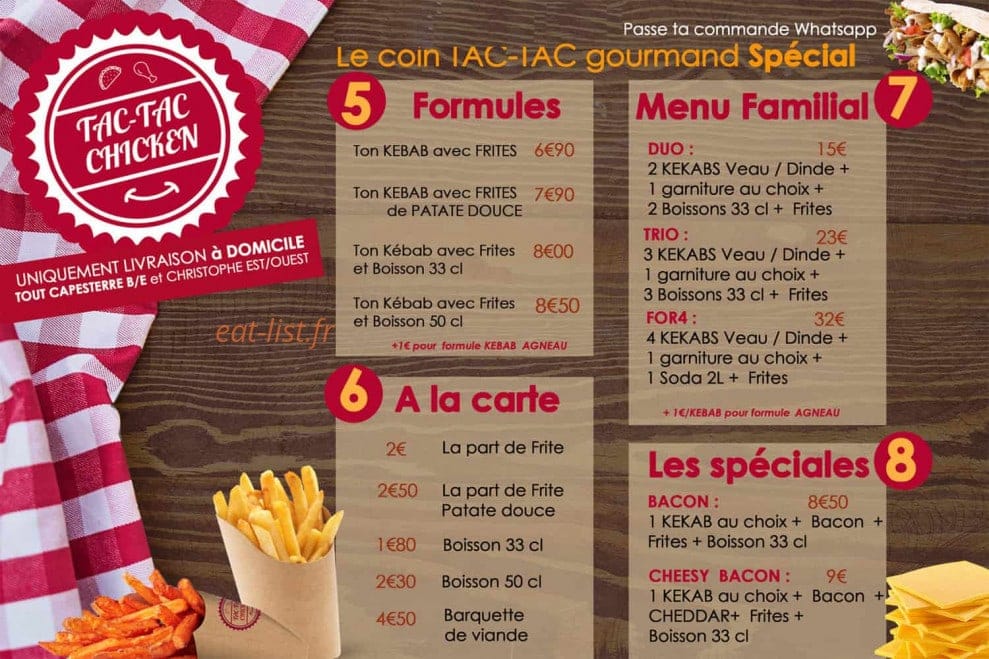 Tac-Tac ChiCken — carte page 2