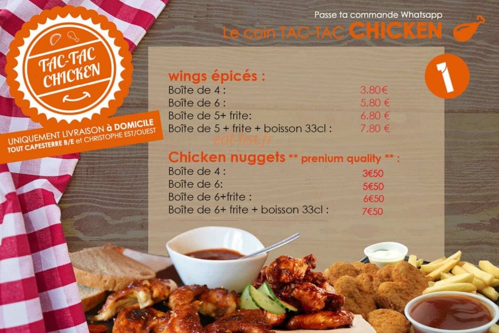 Tac-Tac ChiCken — carte page 5