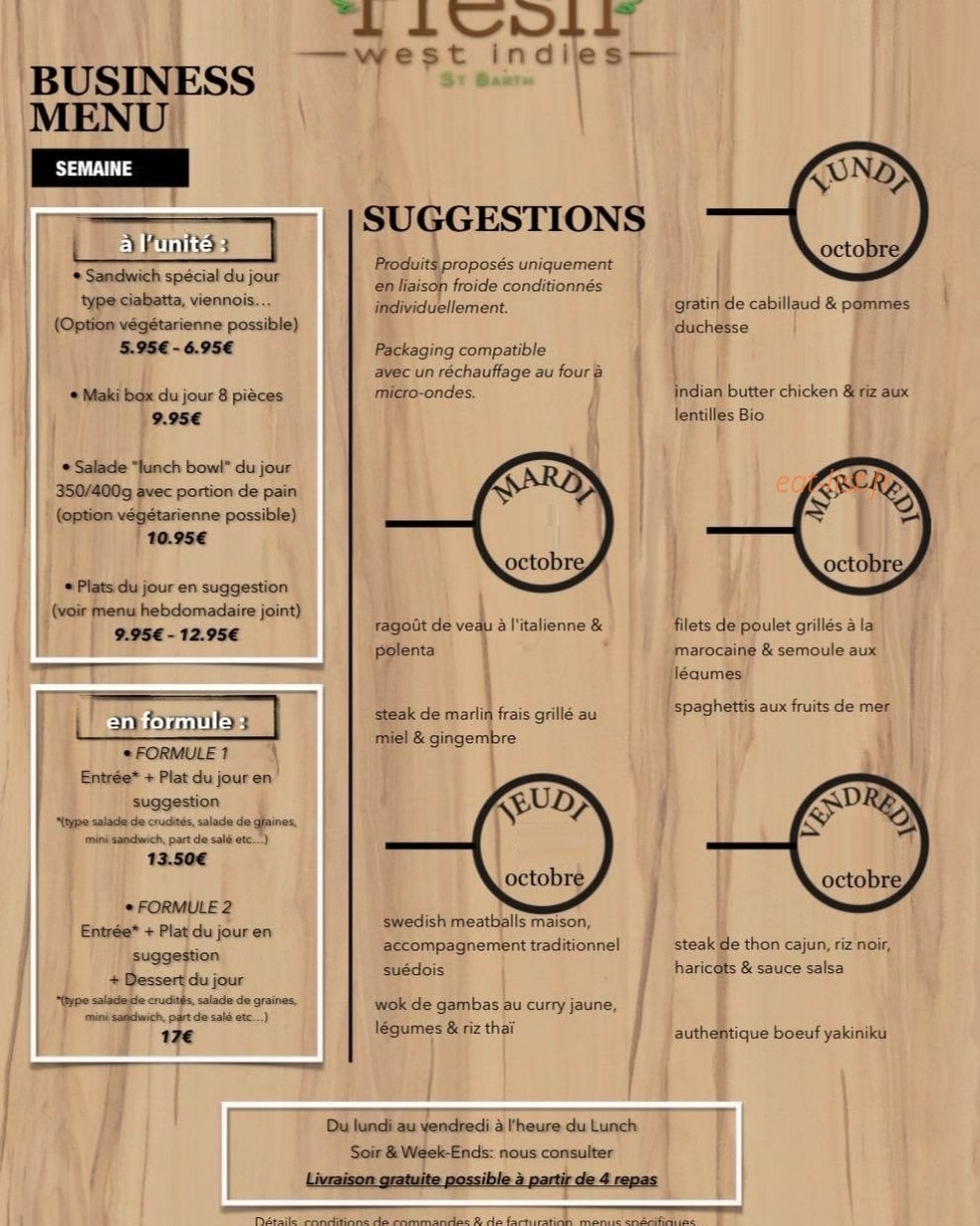 Fresh West Indies — carte page 1