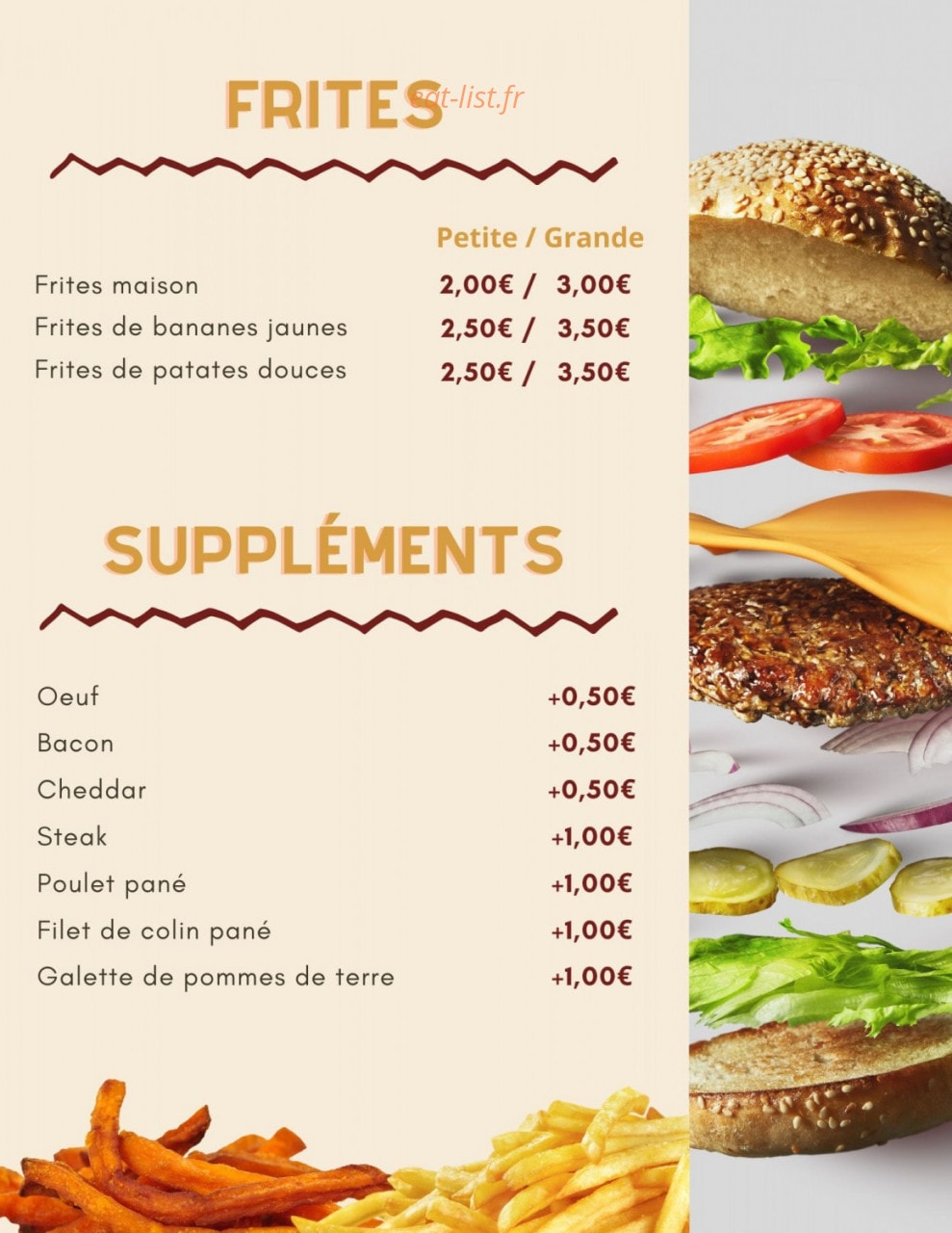 B’S Snack — carte page 5