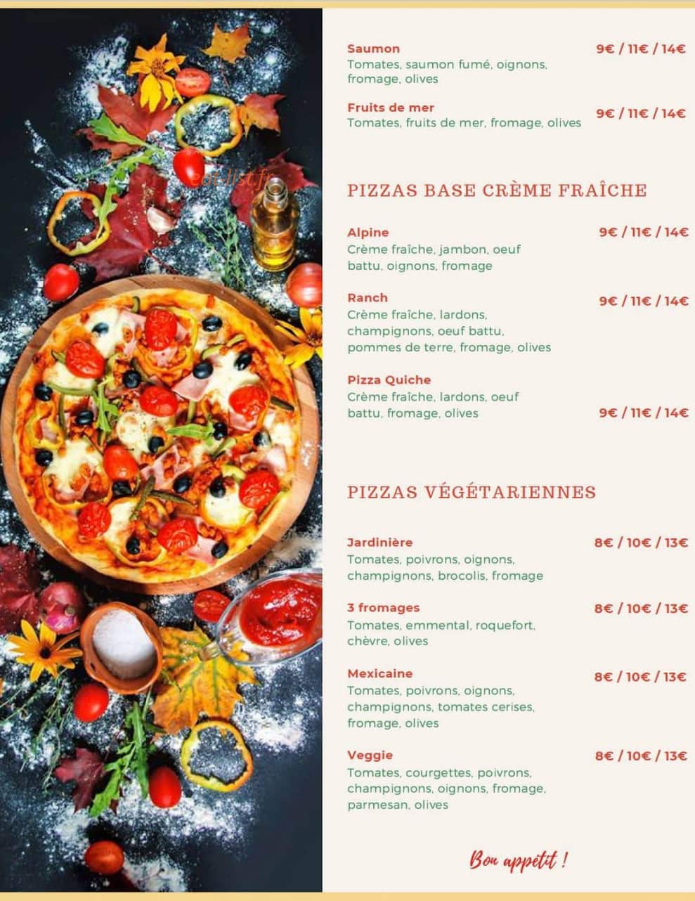 B’S Snack — carte page 2