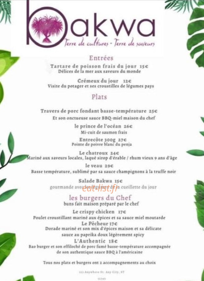 Le Bakwa — carte page 1